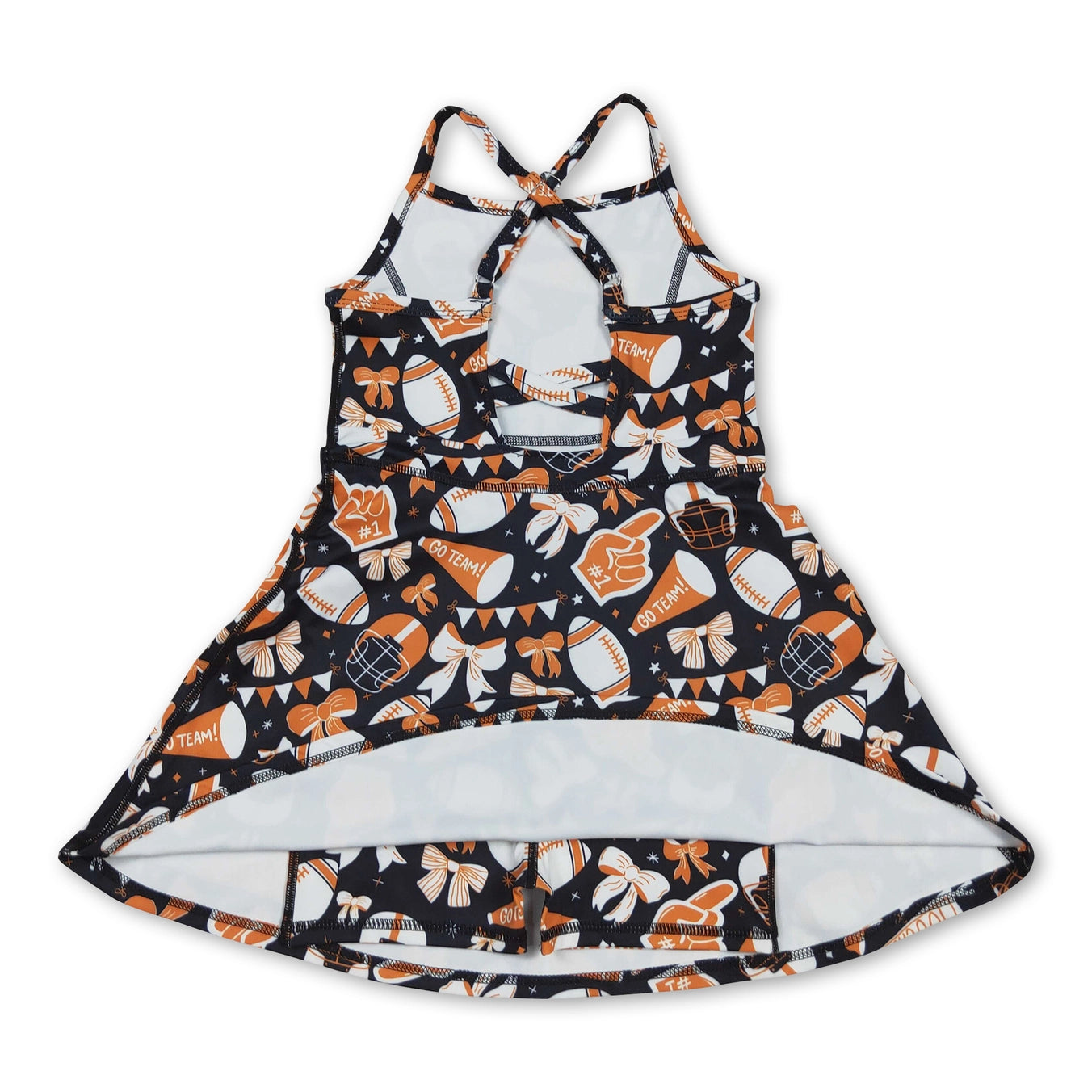 Game Day Ready Athletic Dress - Orange and Black