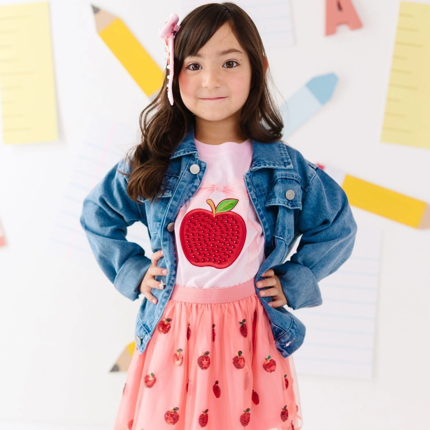 Apple Rhinestone Tee