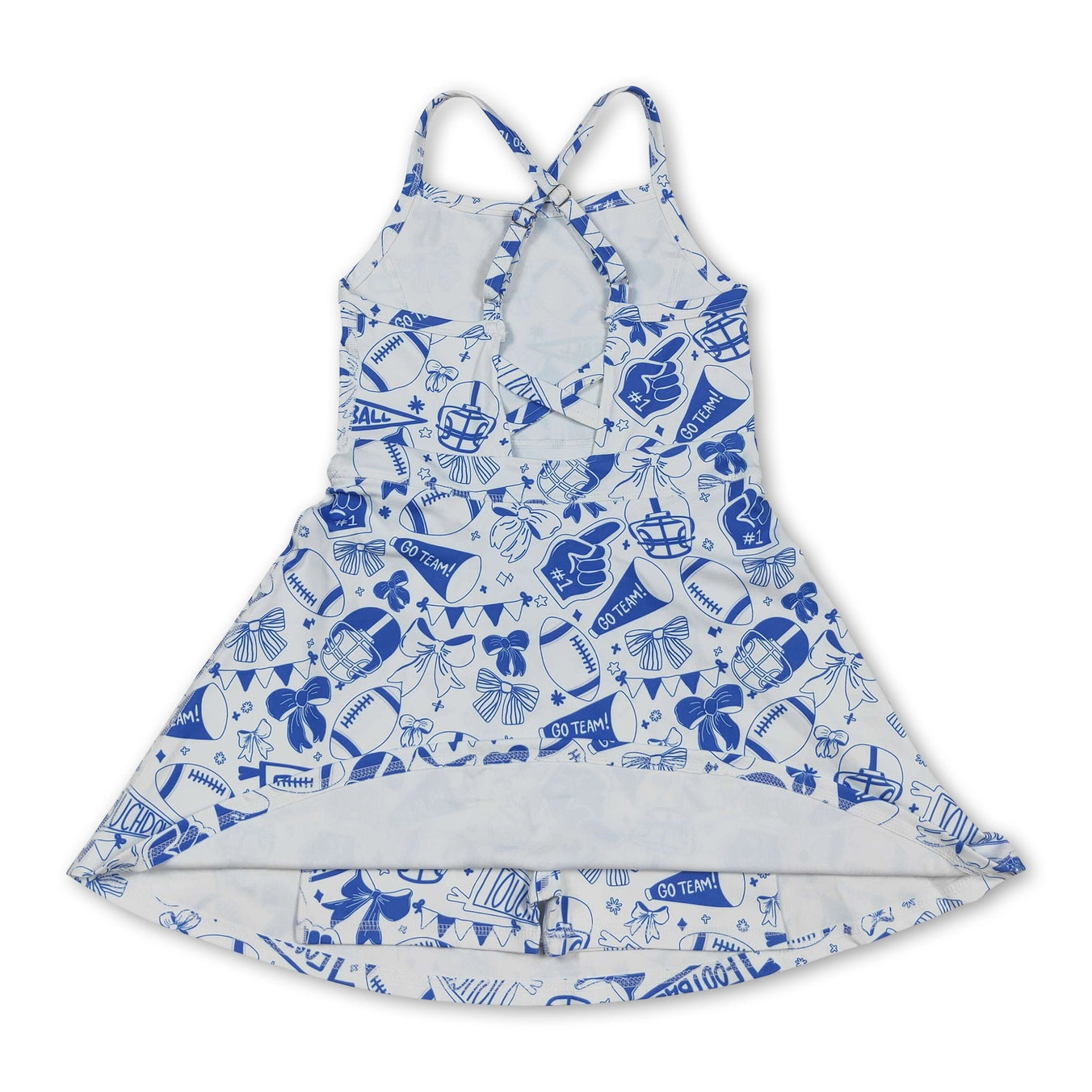Game Day Ready Athletic Dress - Blue and White