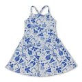 Game Day Ready Athletic Dress - Blue and White