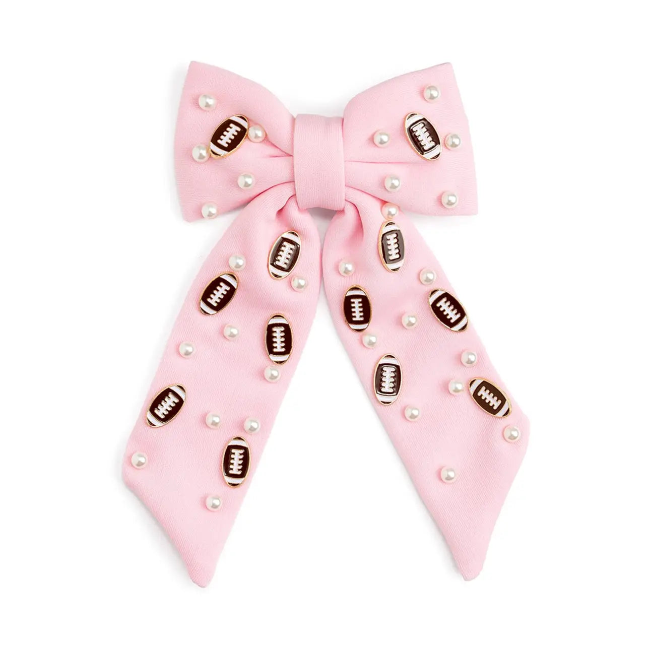 Football Embellished Bow
