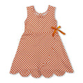 Game Day Ready Athletic Dress - Orange Gingham